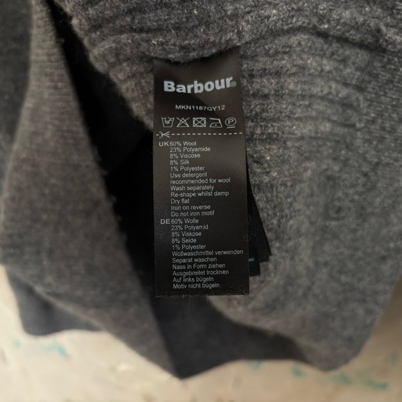 Barbour Essential Wool Blend Sweater Quarter Zip Up - Picture 5 of 5